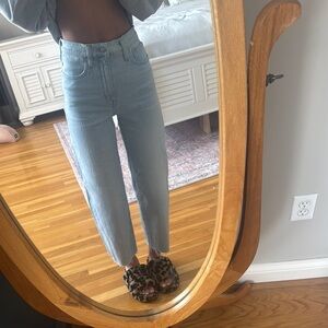 Women's Light Blue High-Waisted Jeans